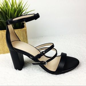 Nine West black block heel sandals
